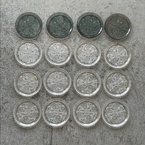 Set of 16 Vintage Crystal*een coasters